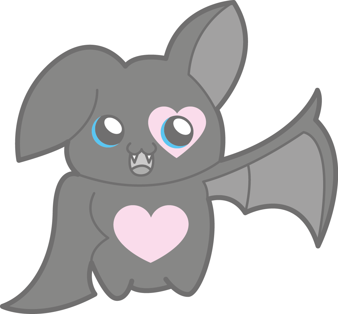 clipart bat kawaii