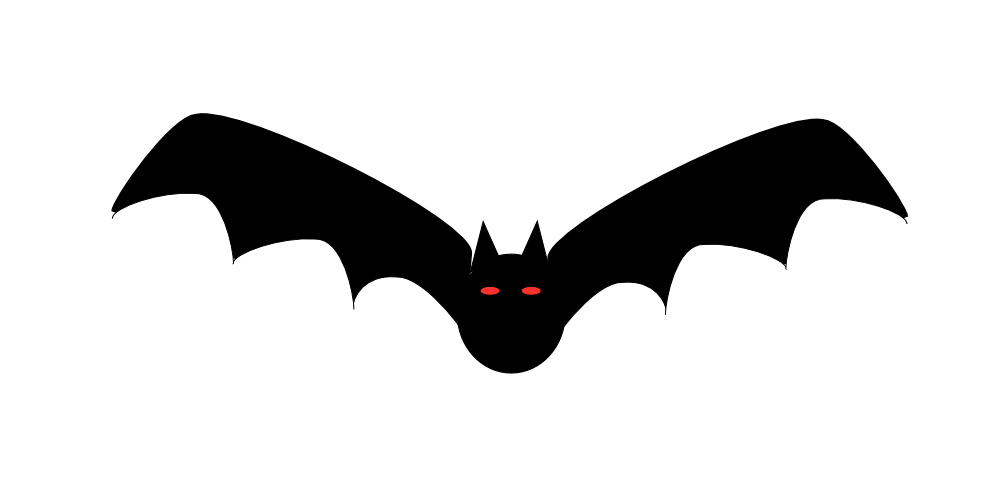 clipart bat line art