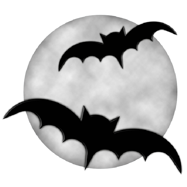 clipart bat moon
