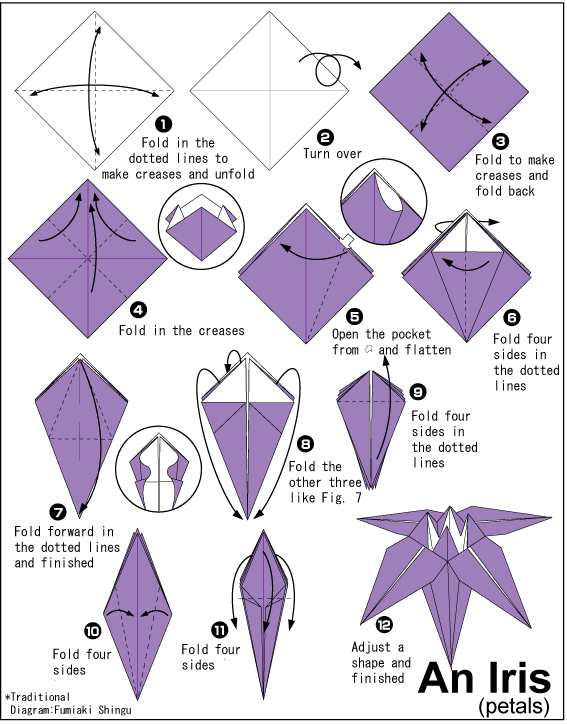 clipart flower origami