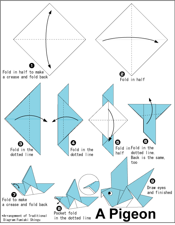 doves clipart origami