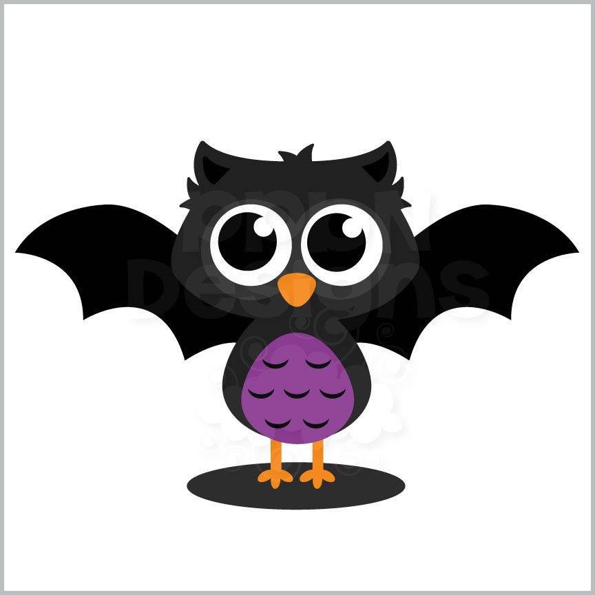 clipart owl bat