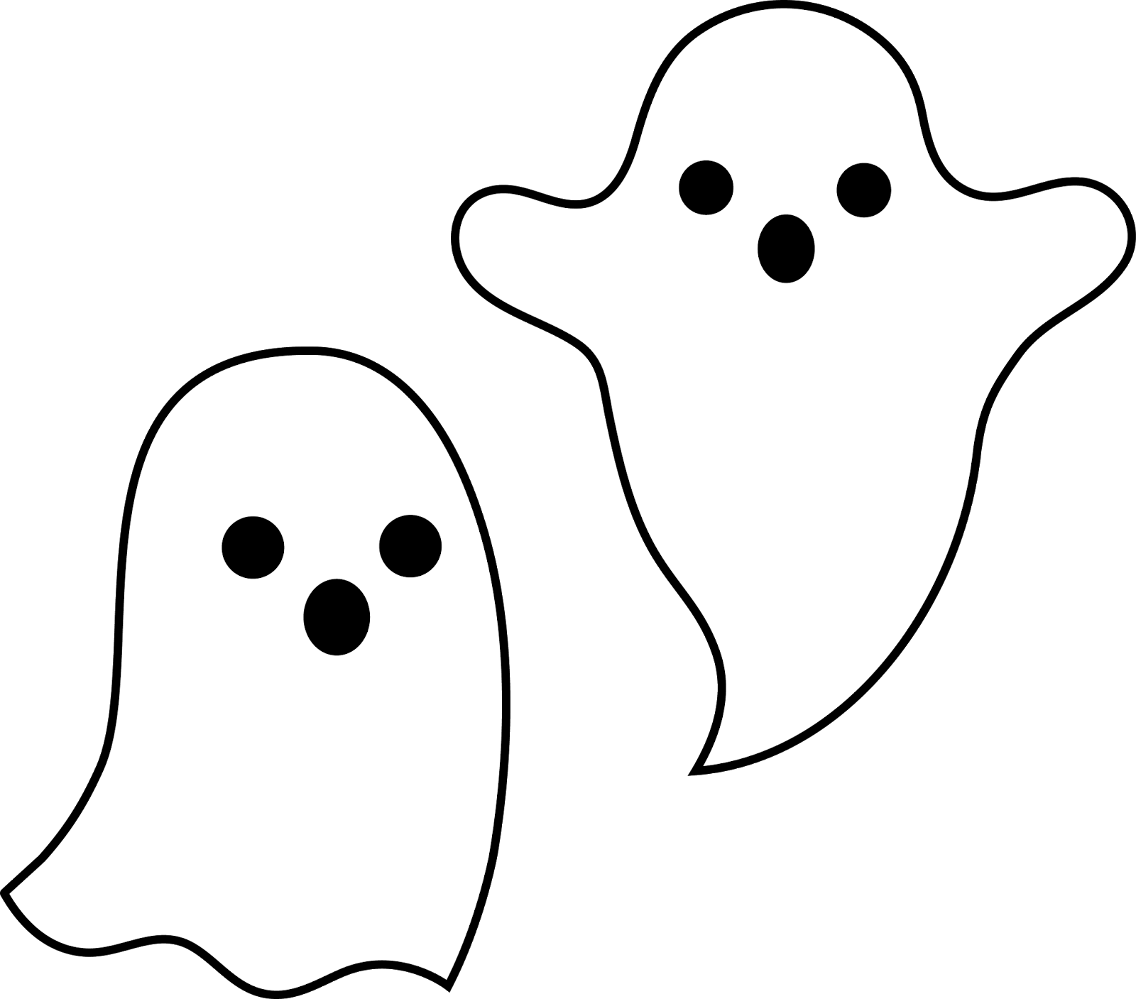 Ghost silhouette at getdrawings. Pacman clipart black and white