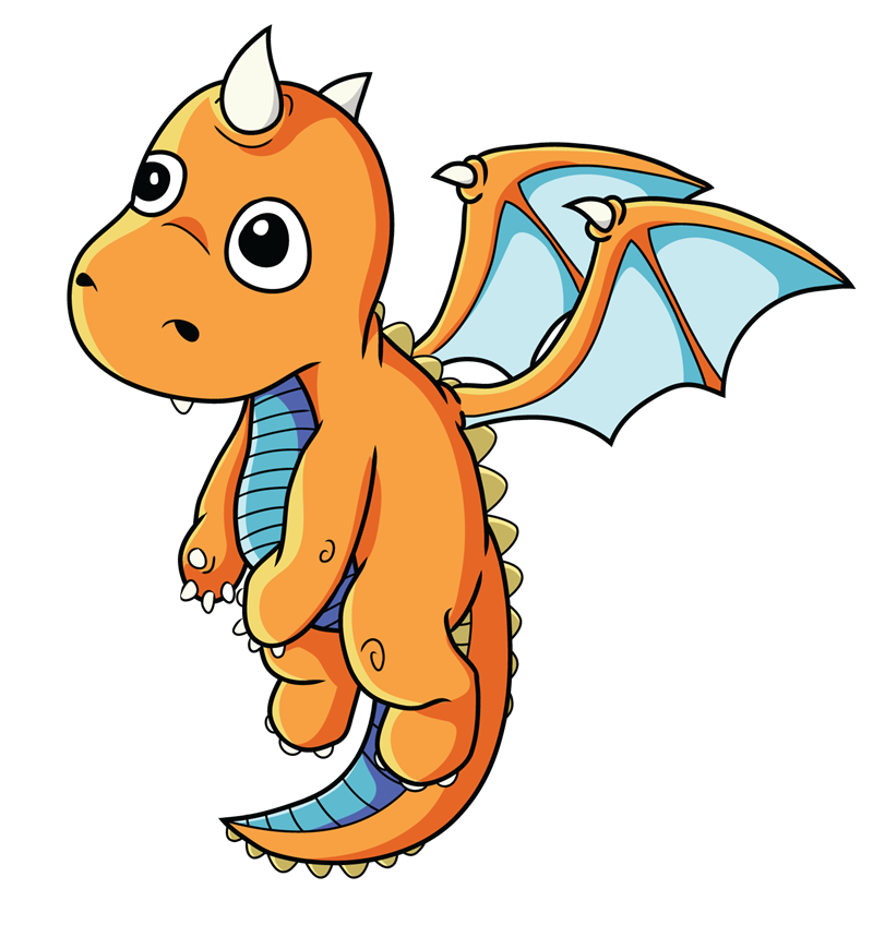 Public domain clip art. Clipart dragon baby dragon