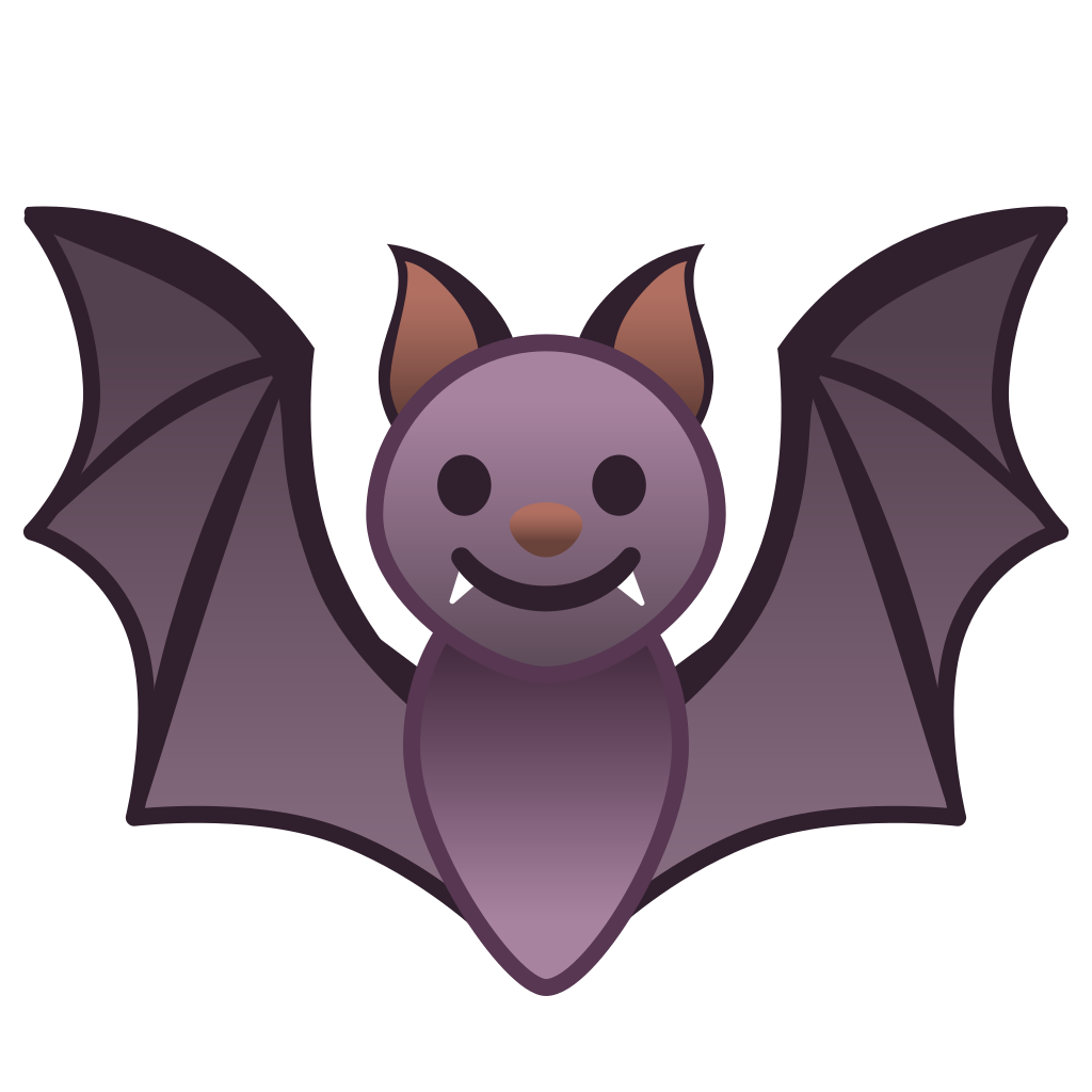 clipart bat purple bat