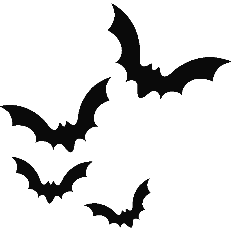 spooky clipart bat swarm