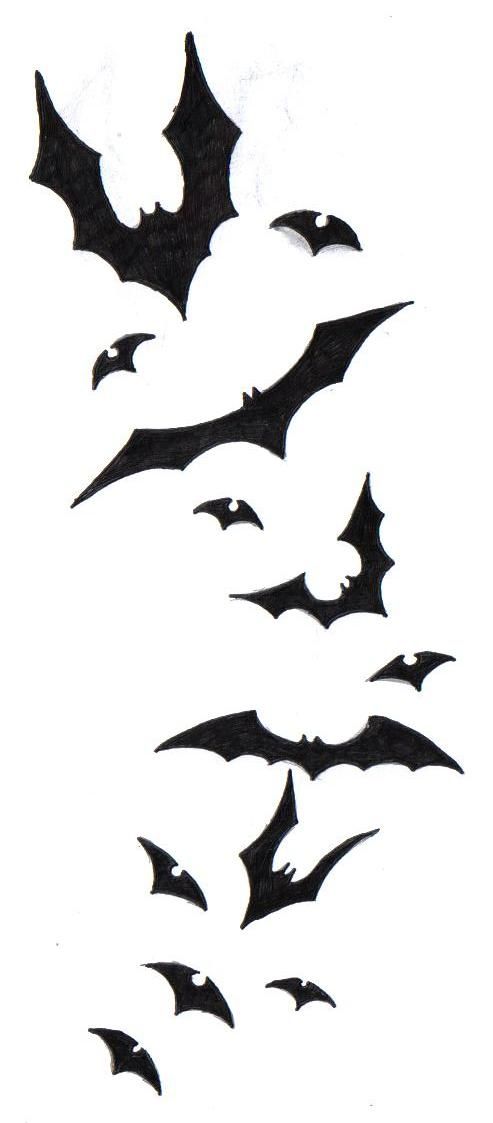 clipart bat tattoo