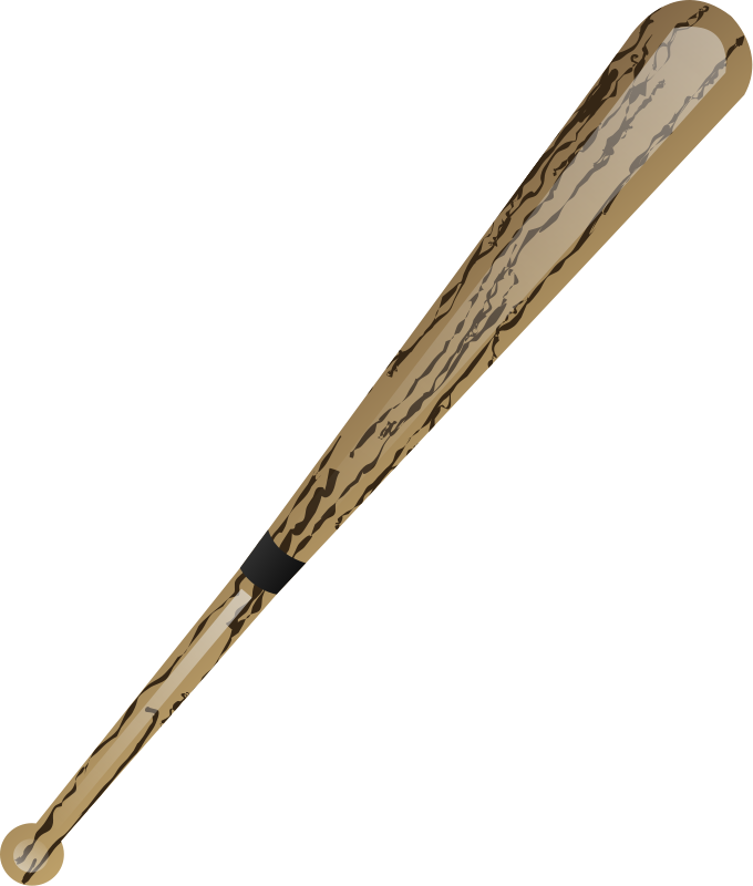 clipart bat wooden baseball bat