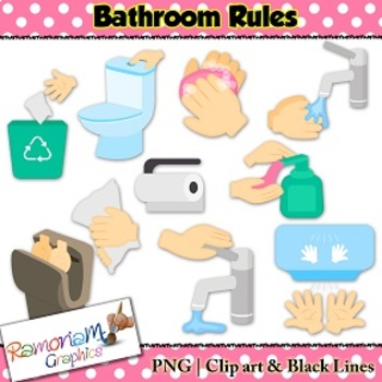 rules clipart bathroom