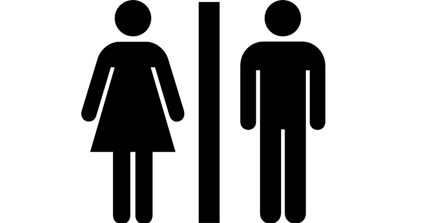 Clipart bathroom boy's. Race boys vs girls
