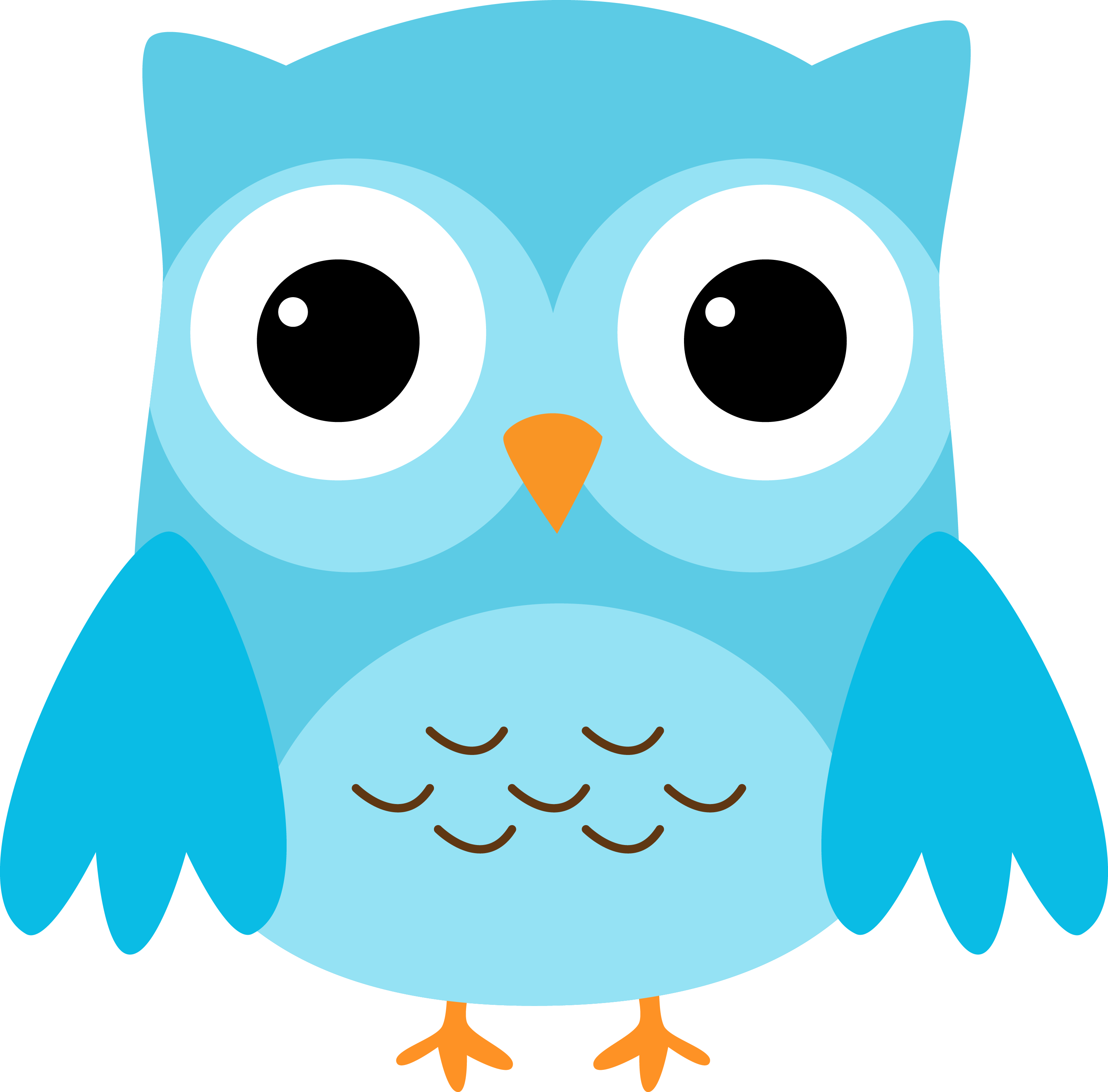 clipart swimming owl