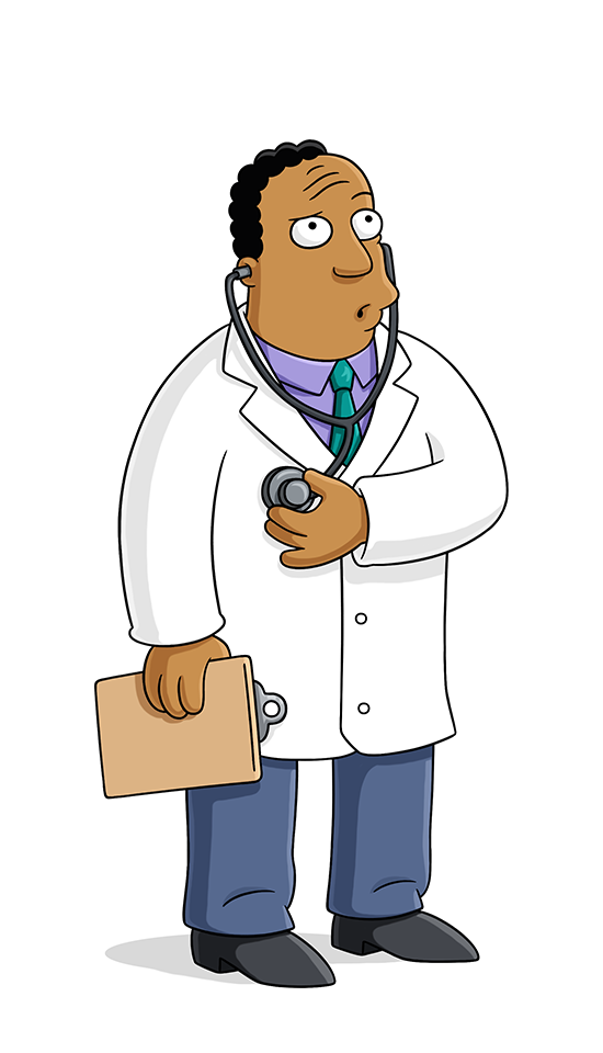 Dr julius hibbert simpsons. Doctors clipart character