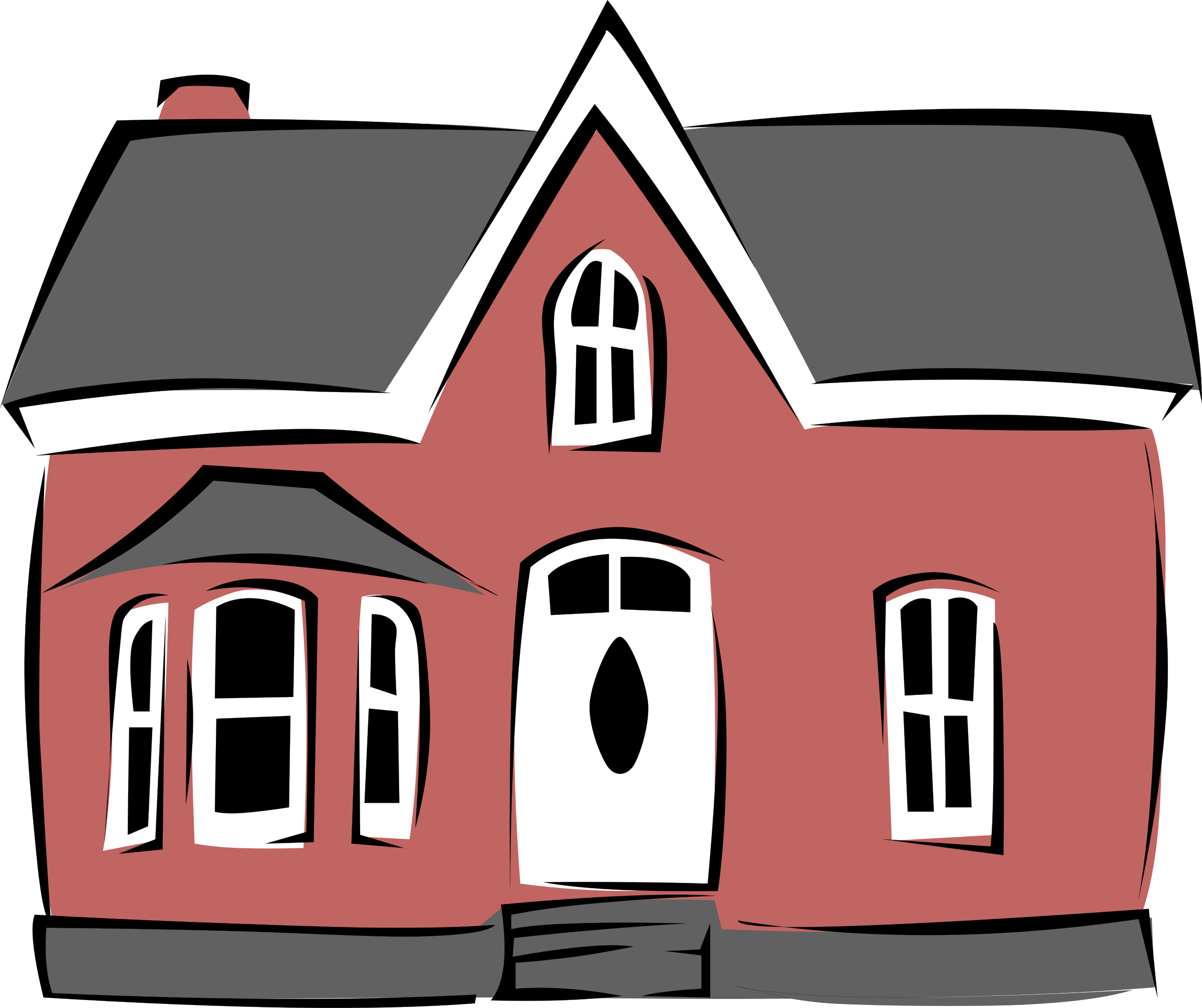 Small house by gerald. Mansion clipart easy cartoon