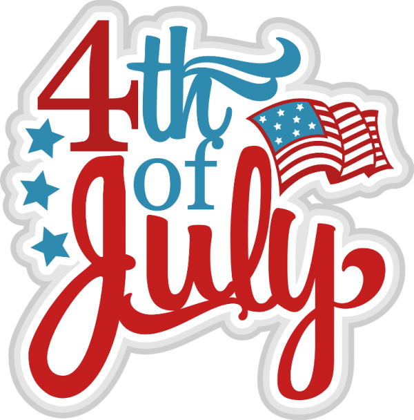 June clipart text. Happy th of july