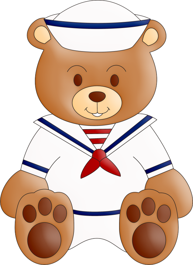 Passatempo da ana ursinho. Sailor clipart teddy bear