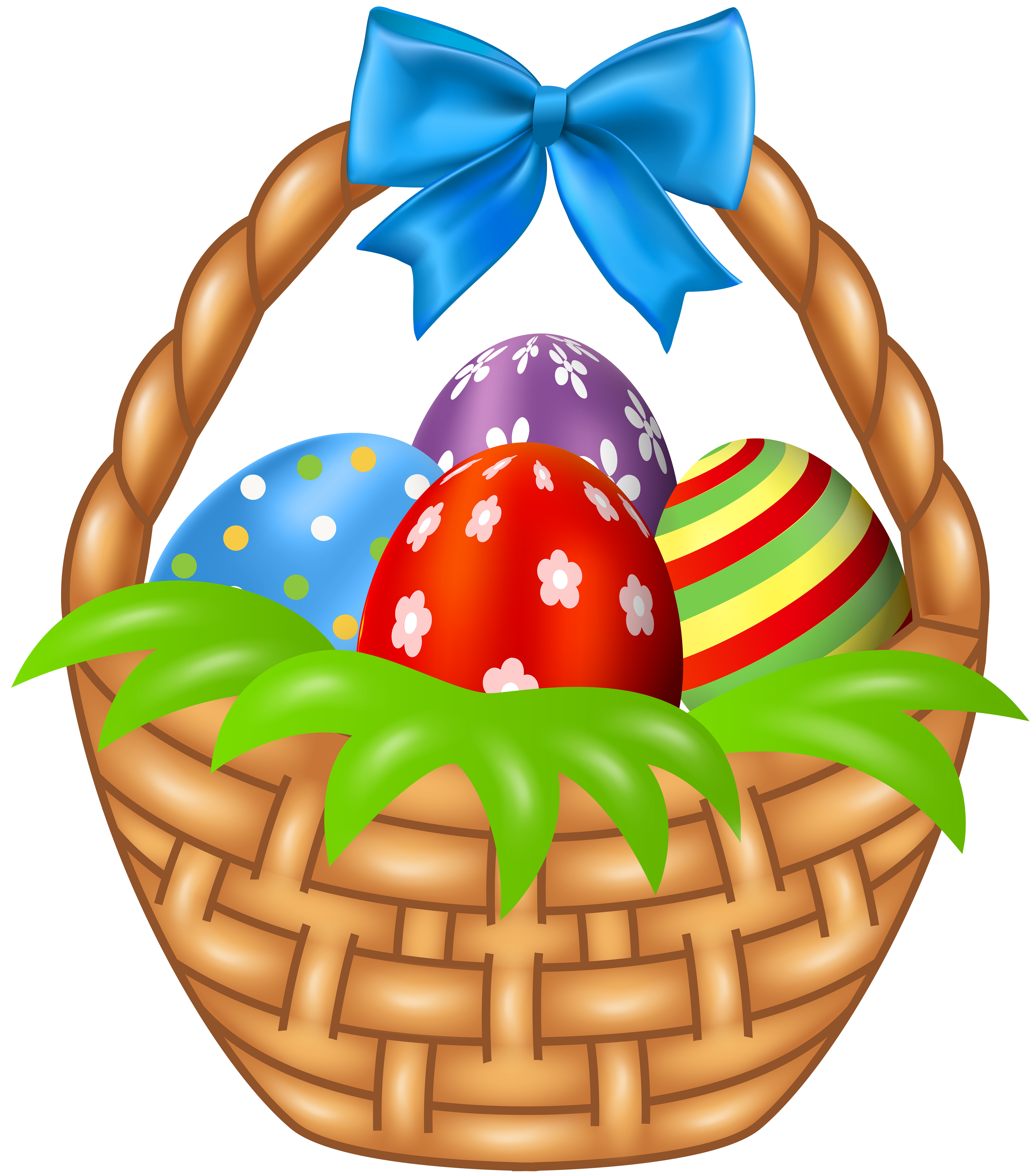 Easter clip art image. Gift clipart full basket