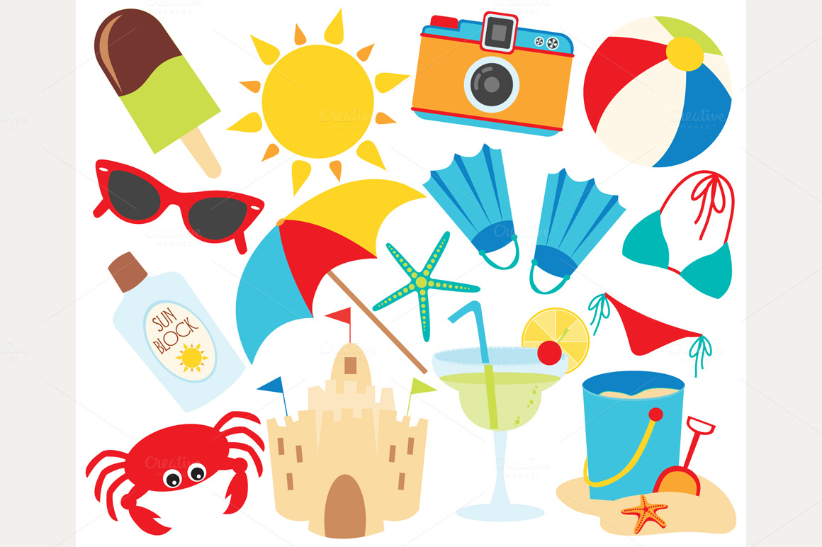 clipart beach beach item