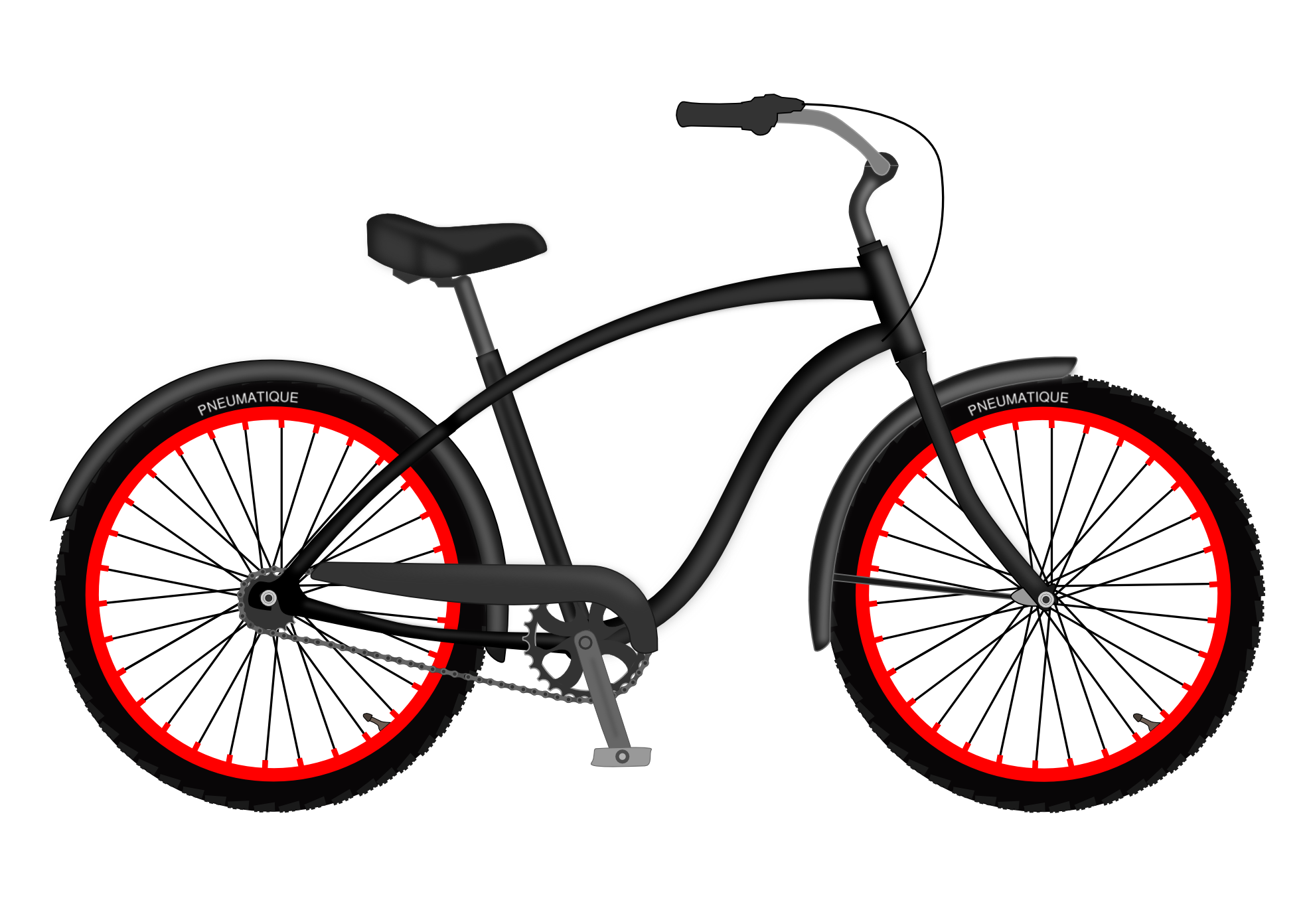 clipart beach bicycle