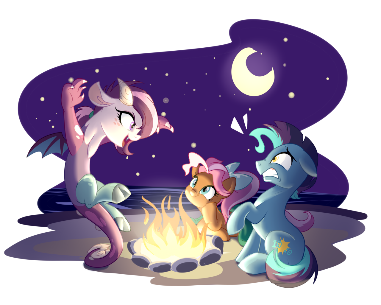 night clipart campfire