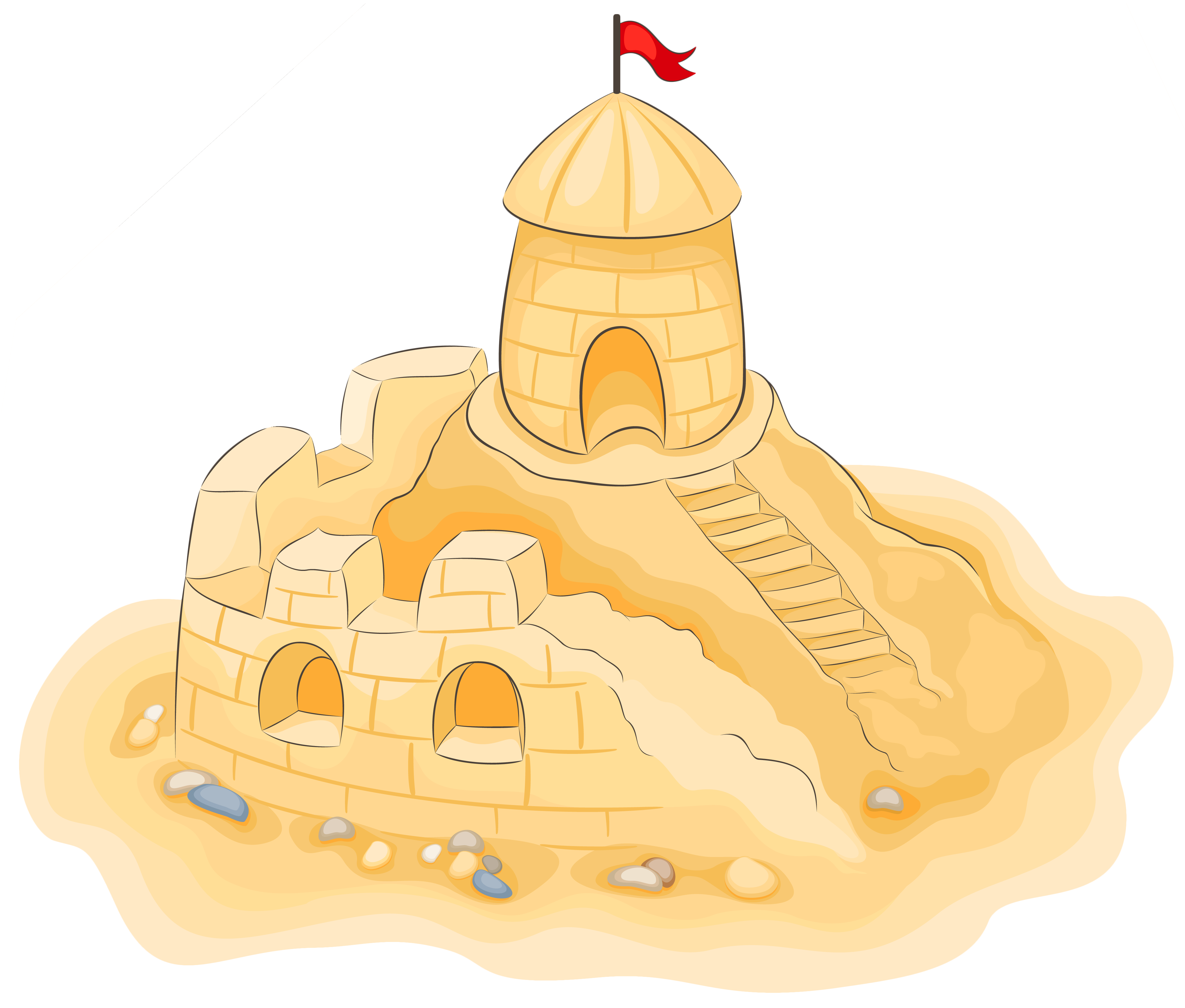 clipart beach castle