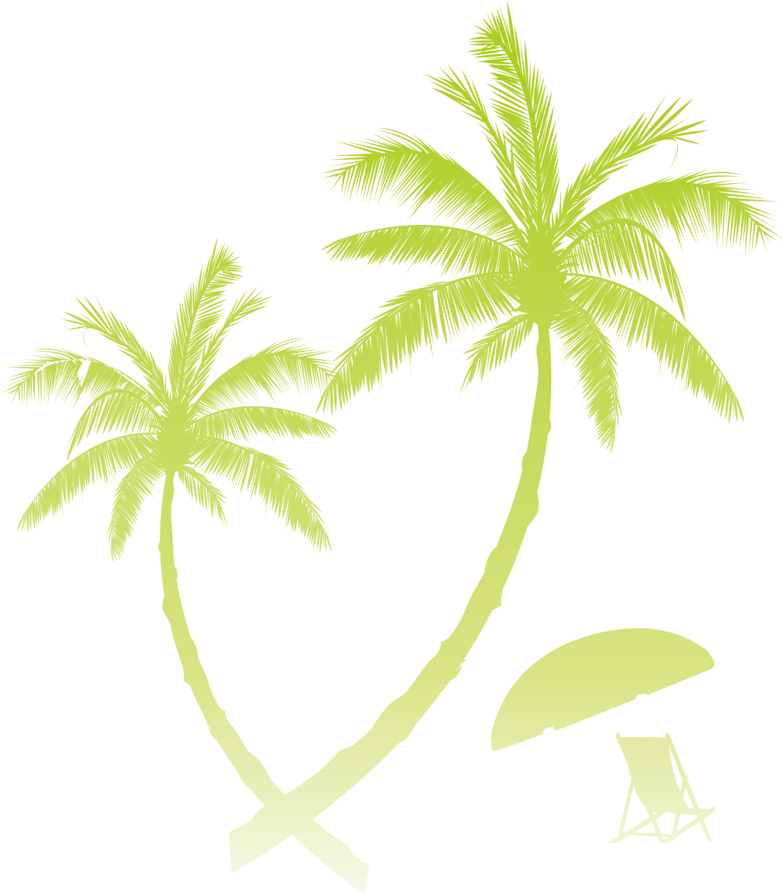 sunset clipart coconut tree