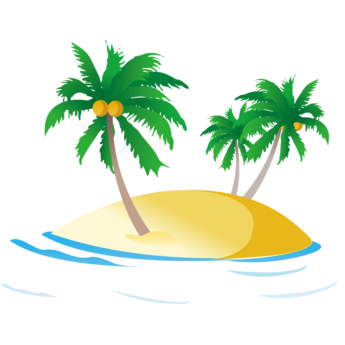 Sea ocean royalty free. Clipart wave palm tree