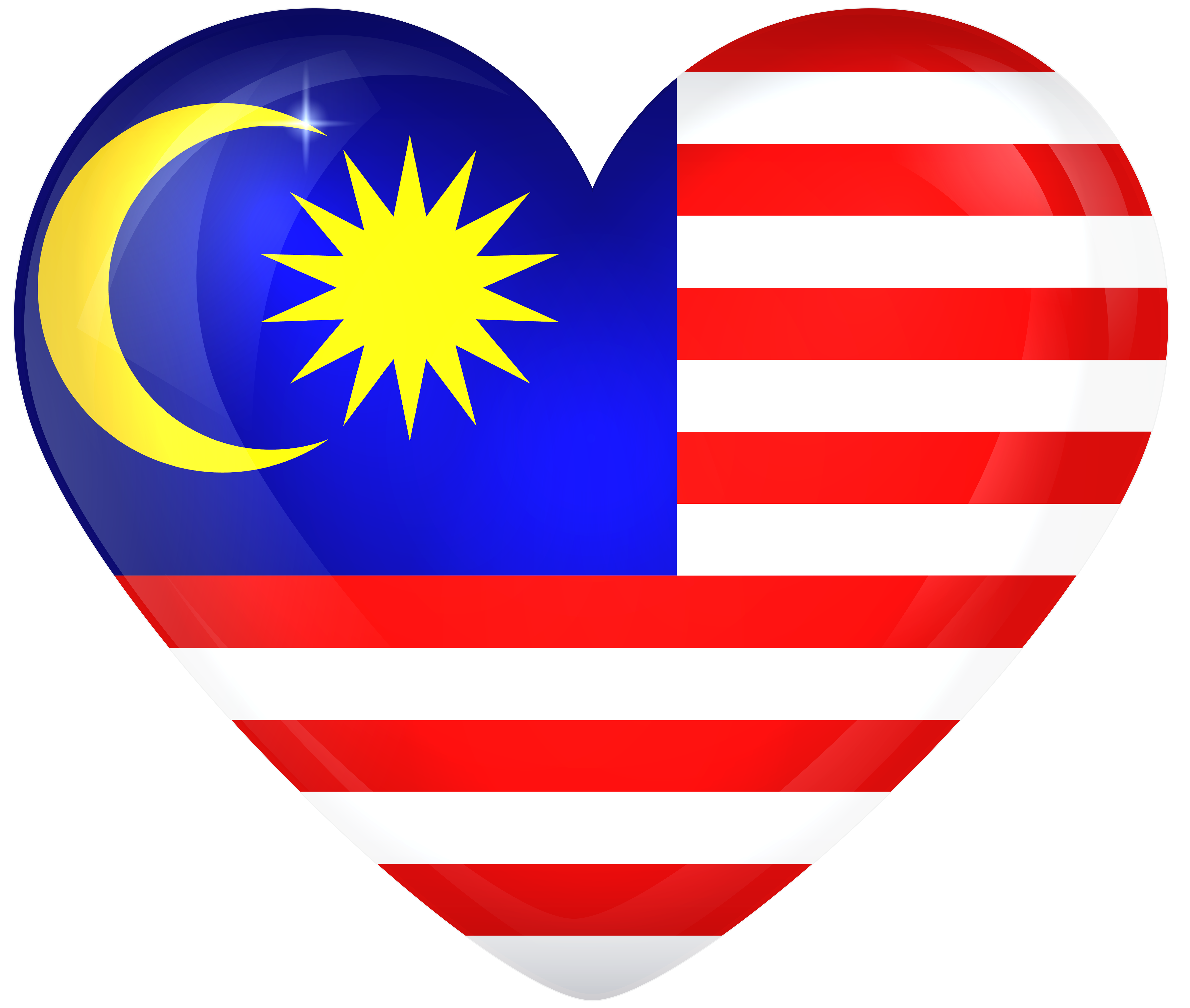 Flag clipart frame. Malaysia large heart gallery