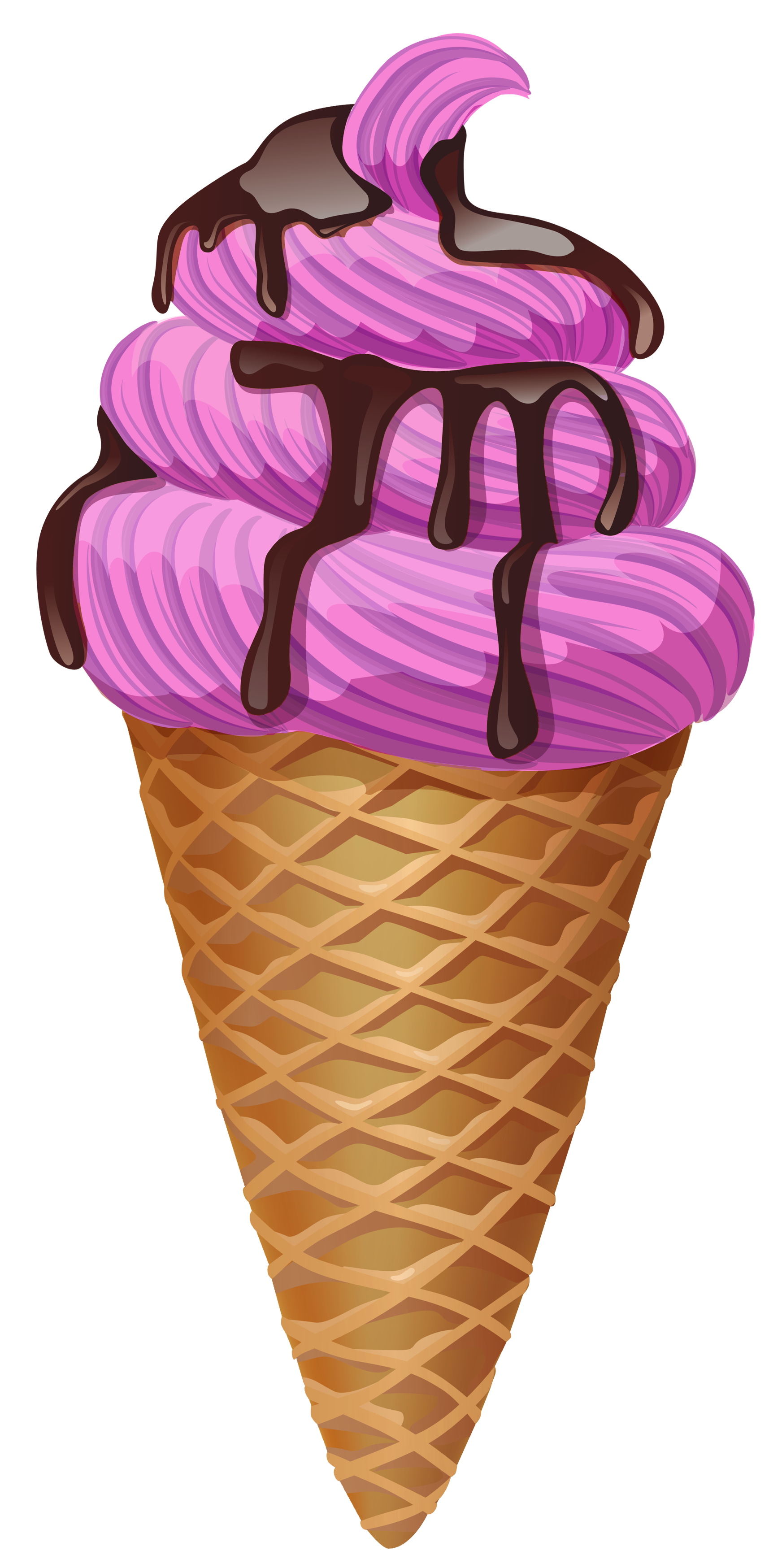 Transparent pink picture gallery. Waffle clipart cone ice cream