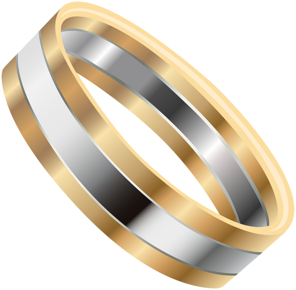 Gold silver wedding png. Clipart beach ring