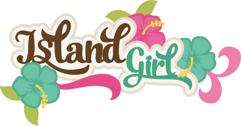 Island girl svg title. Clipart beach scrapbook