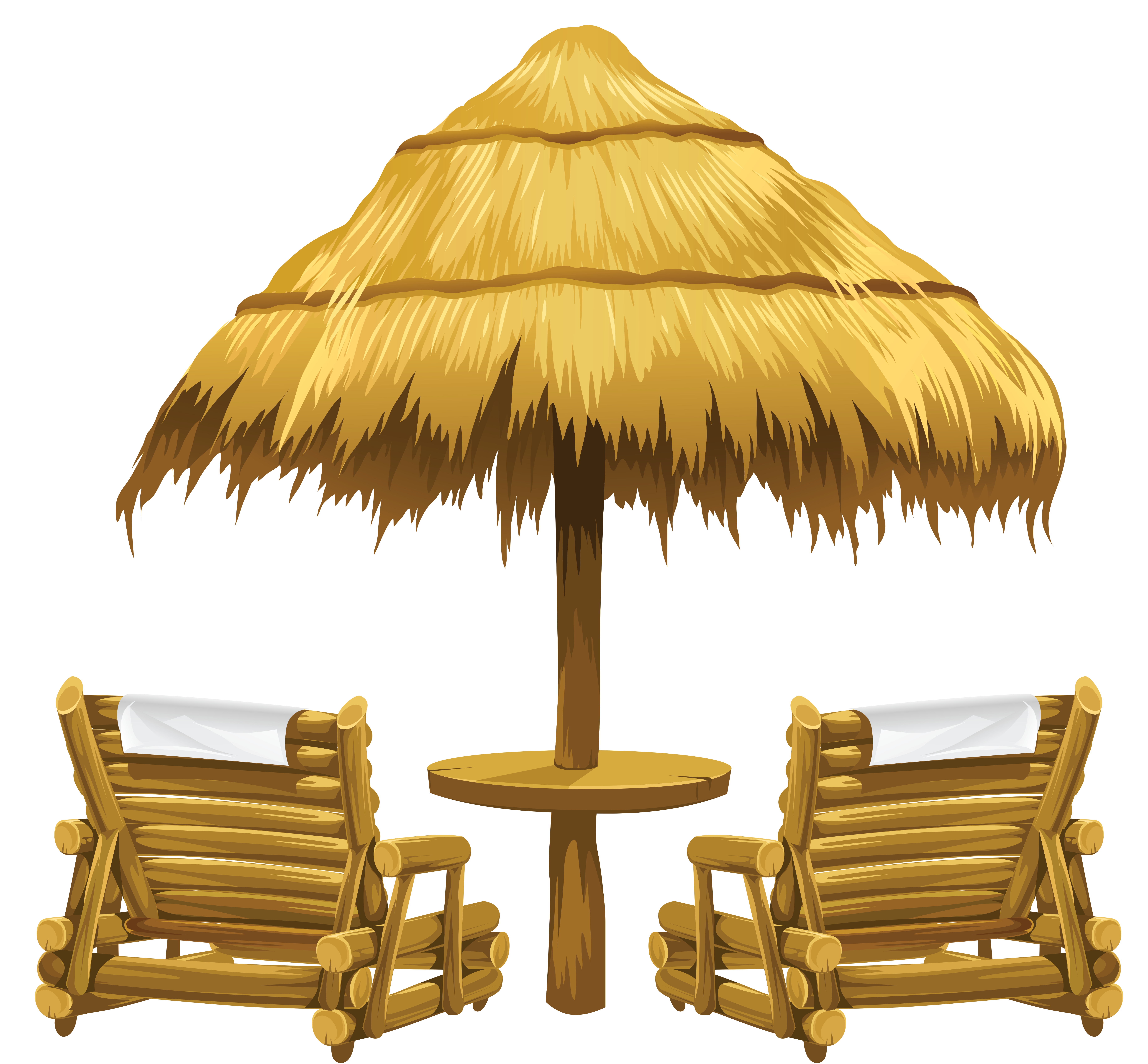 clipart chair beach umbrella