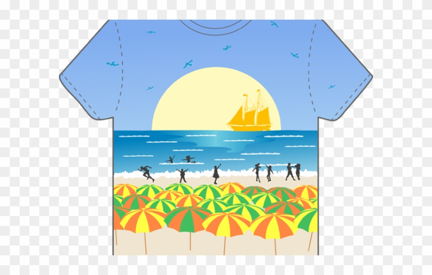 clipart shirt beach