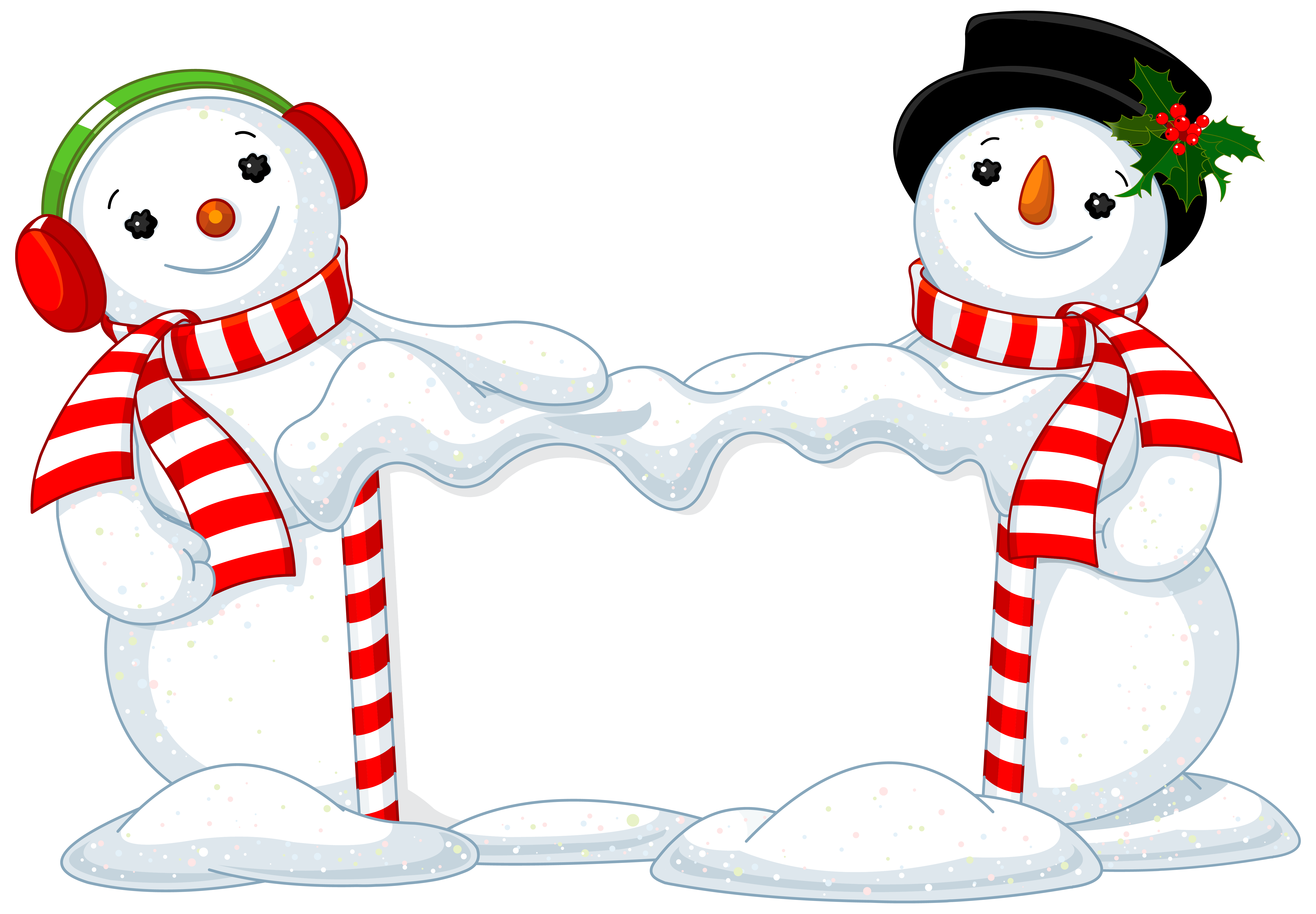 Two decor png image. Clipart snowman decoration