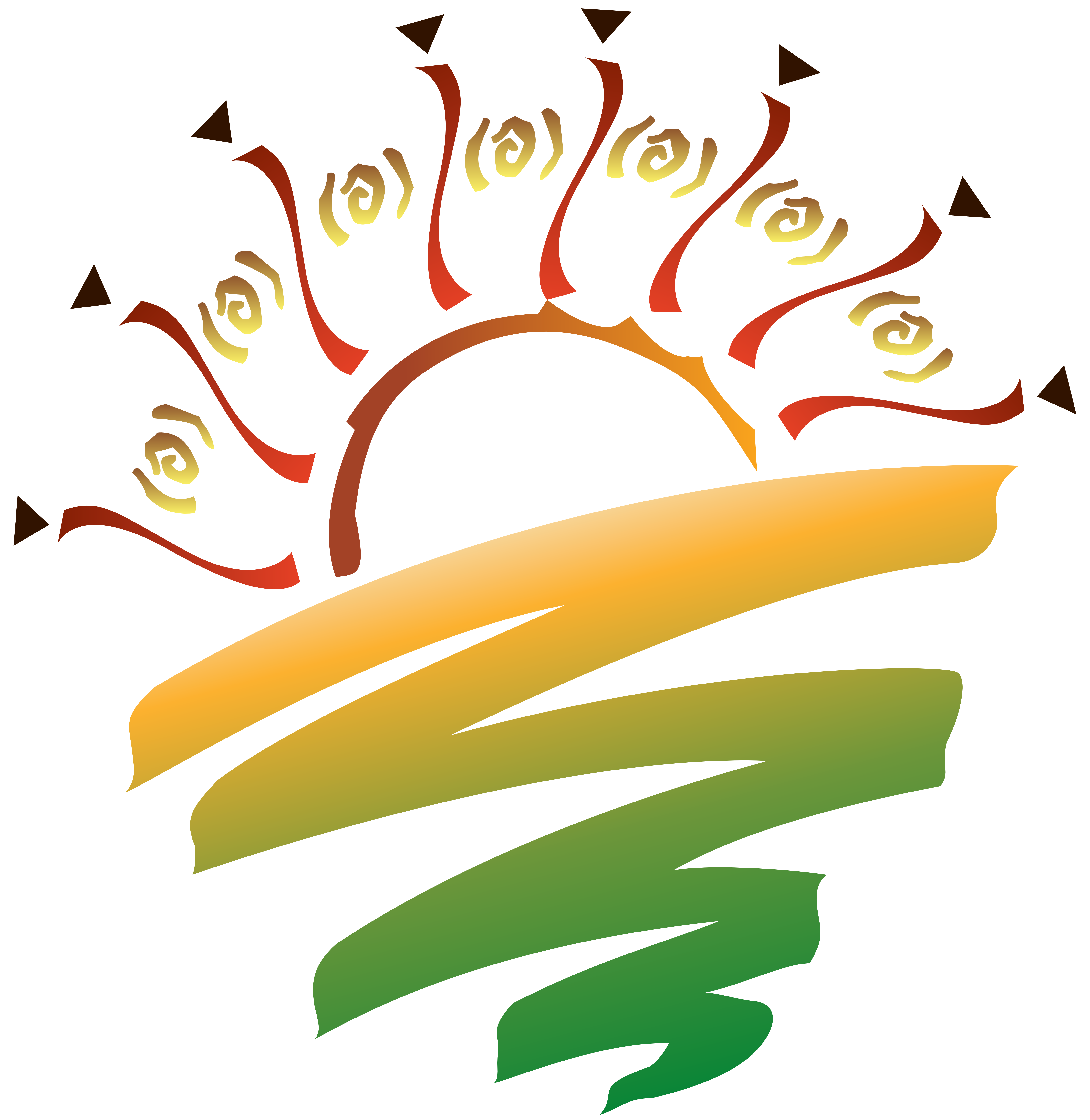 clipart forest sunset