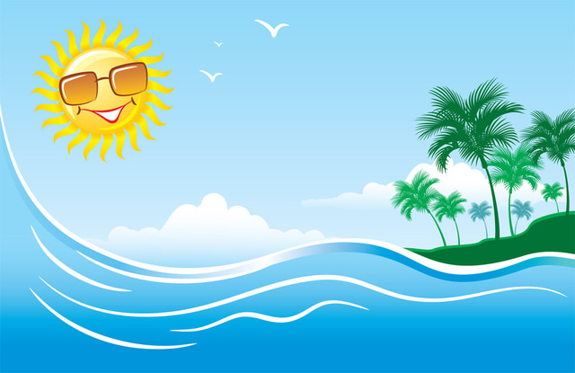 clipart summer scenery
