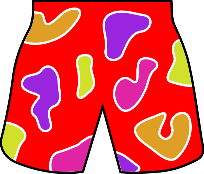 Summer sun hot weather. Clipart clothes swimsuit