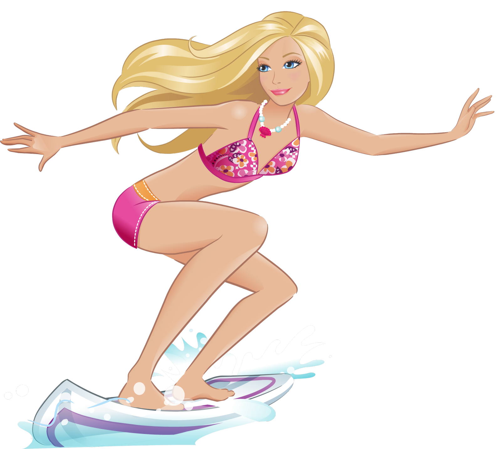 Barbie in a mermaid. Swimsuit clipart cartoon