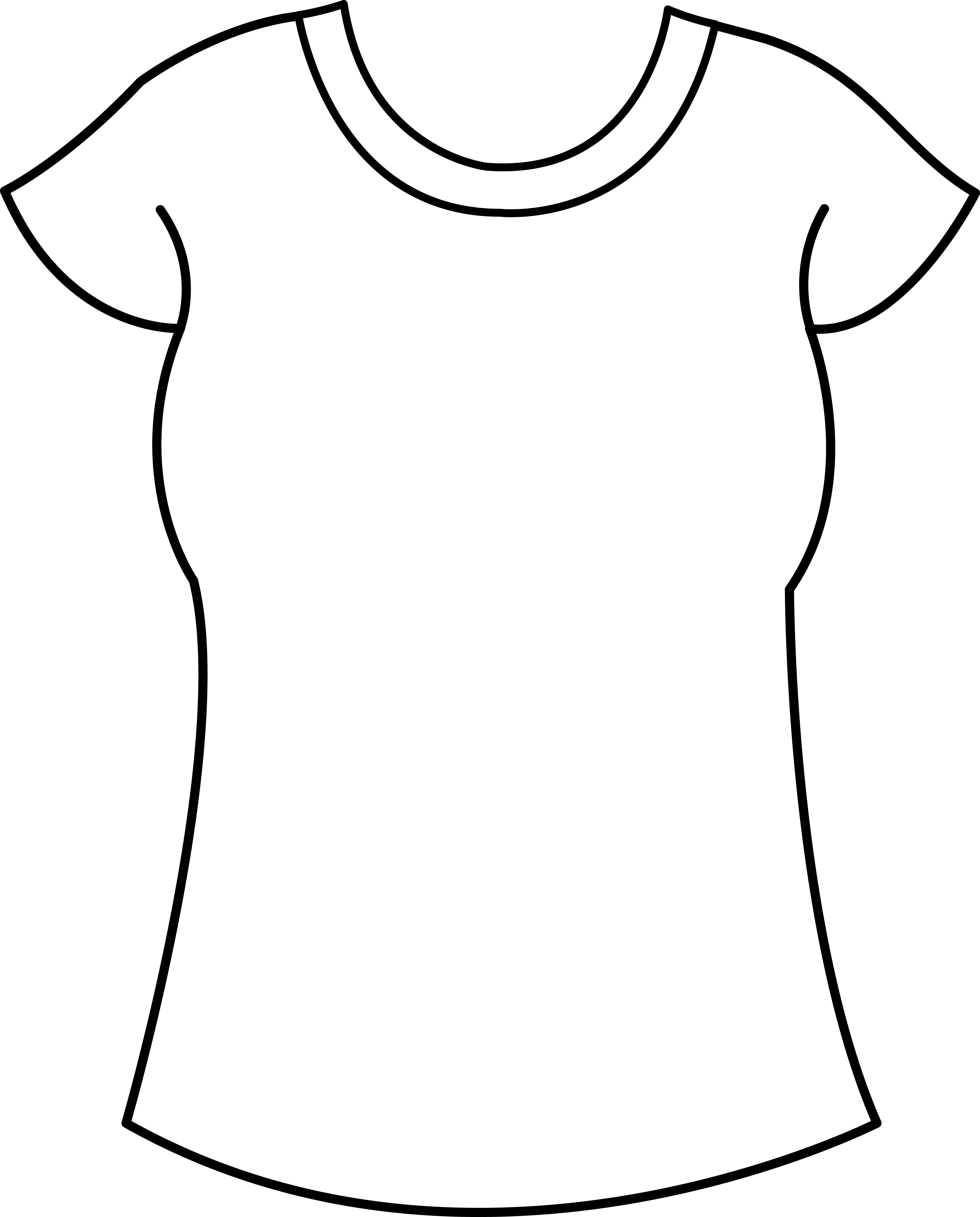 Printable templates womens t. Clipart clothes shirt