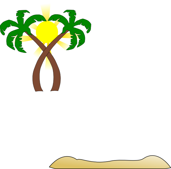 clipart tree beach