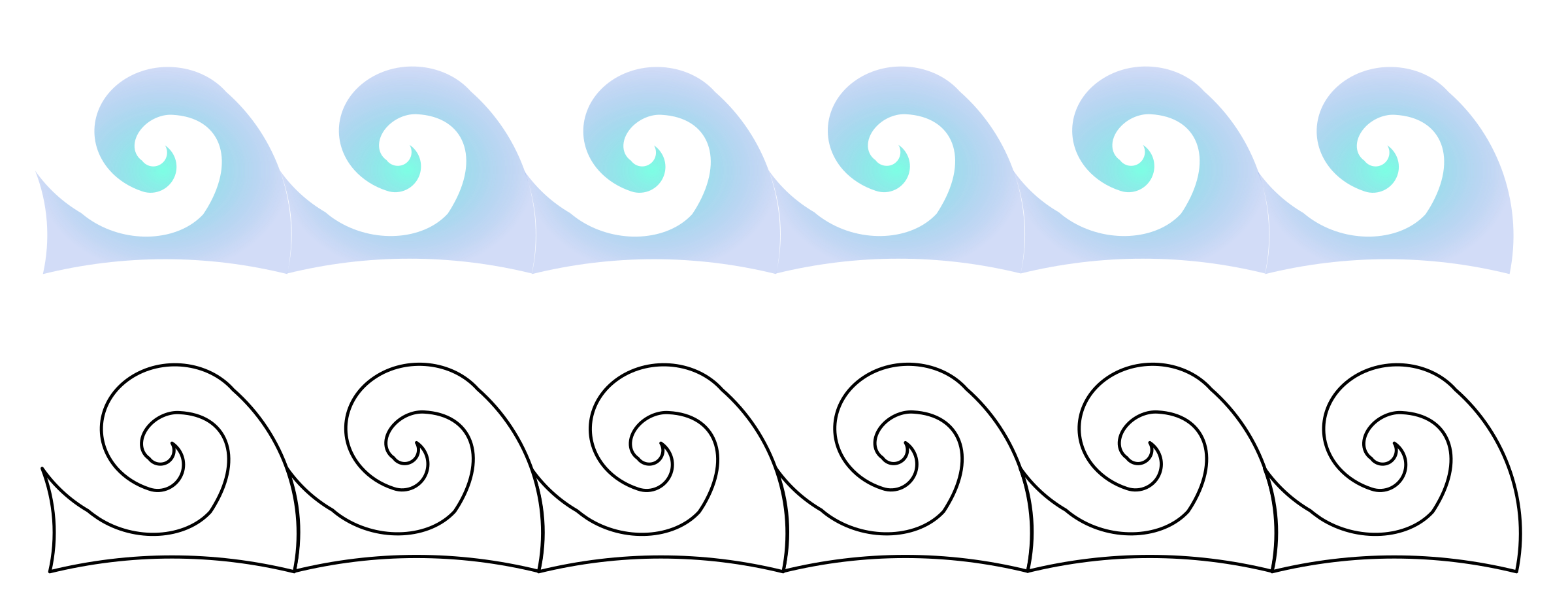 ocean clipart wave pattern