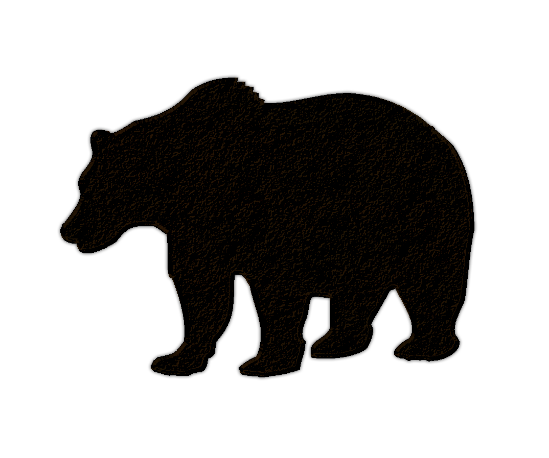 silhouette clipart bear