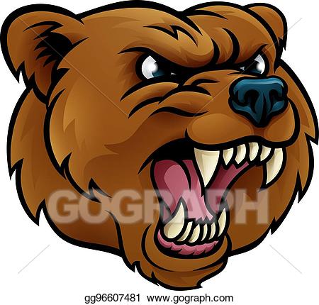clipart bear angry