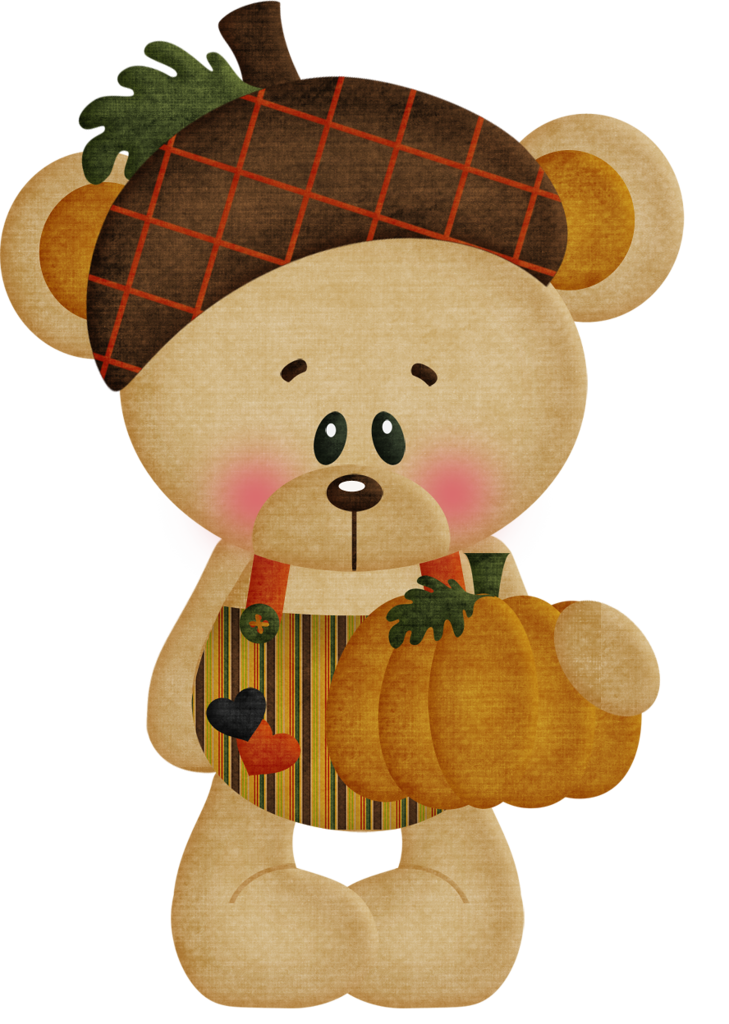 clipart bear autumn