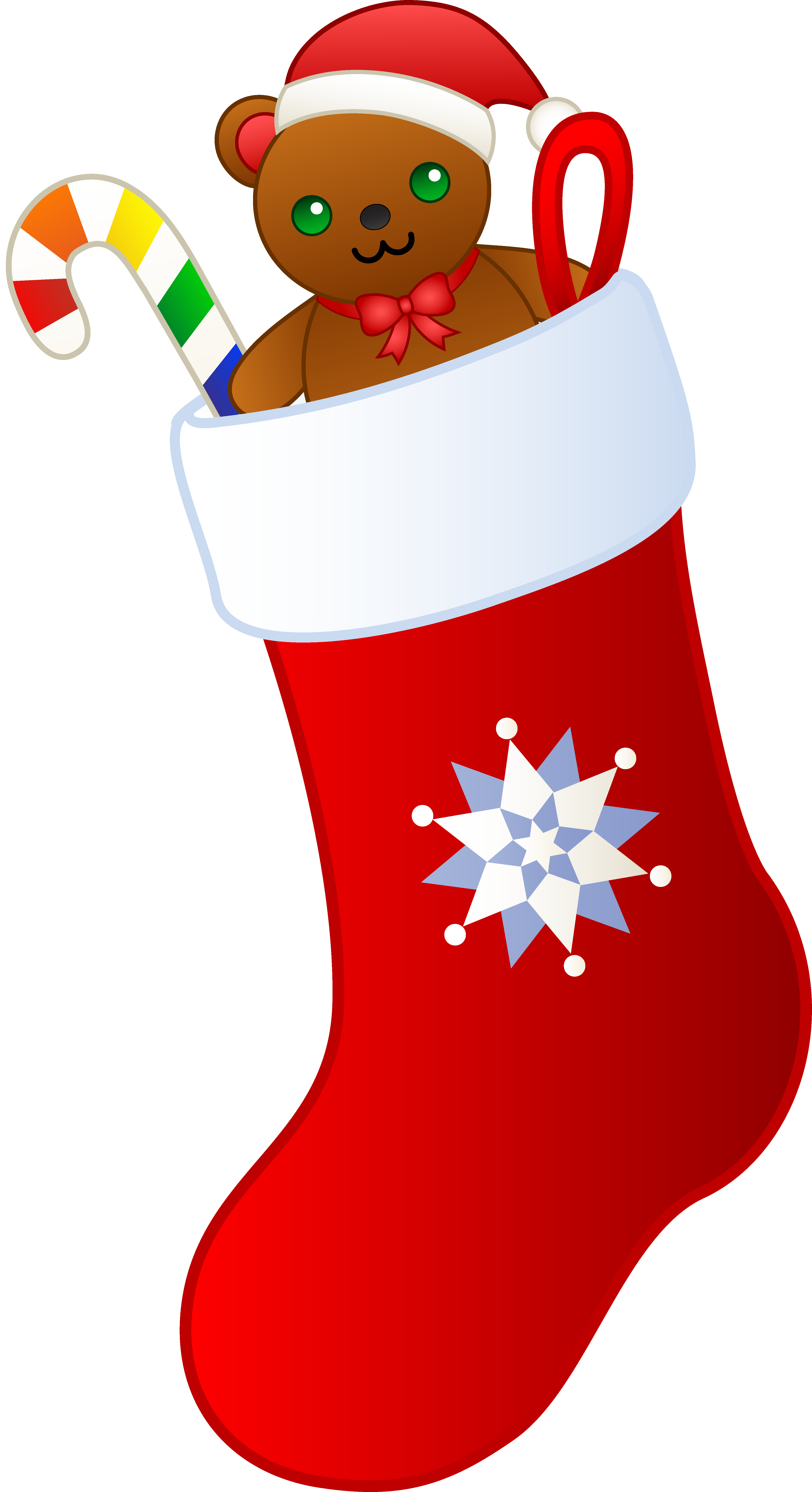 Sock clipart border. Christmas stocking filled with