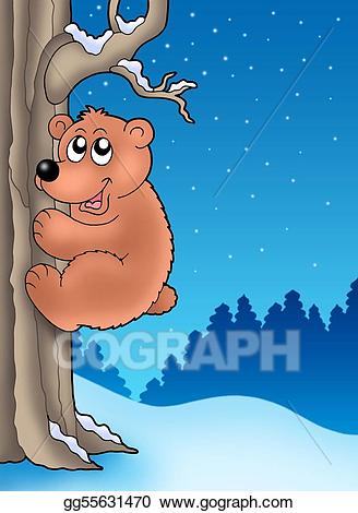 clipart bear climbing