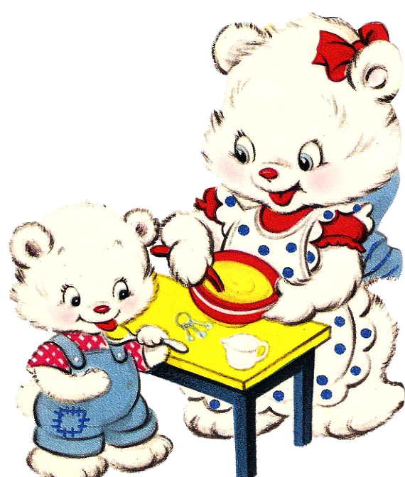 clipart bear cooking