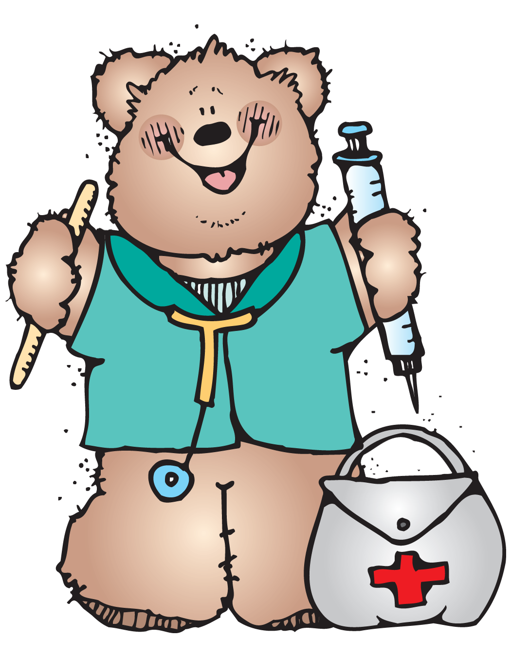 clipart bear doctor
