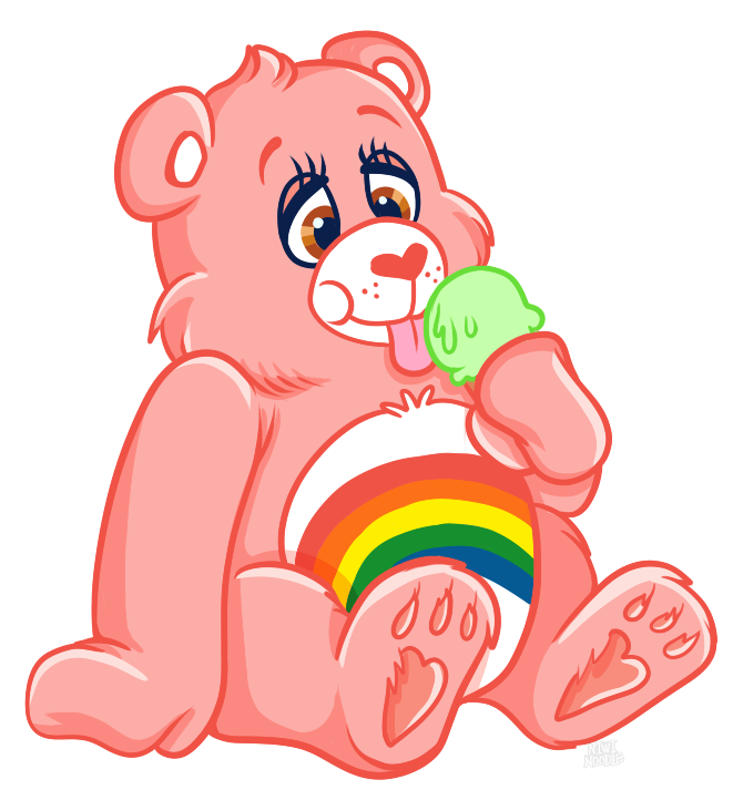 pink clipart care bear