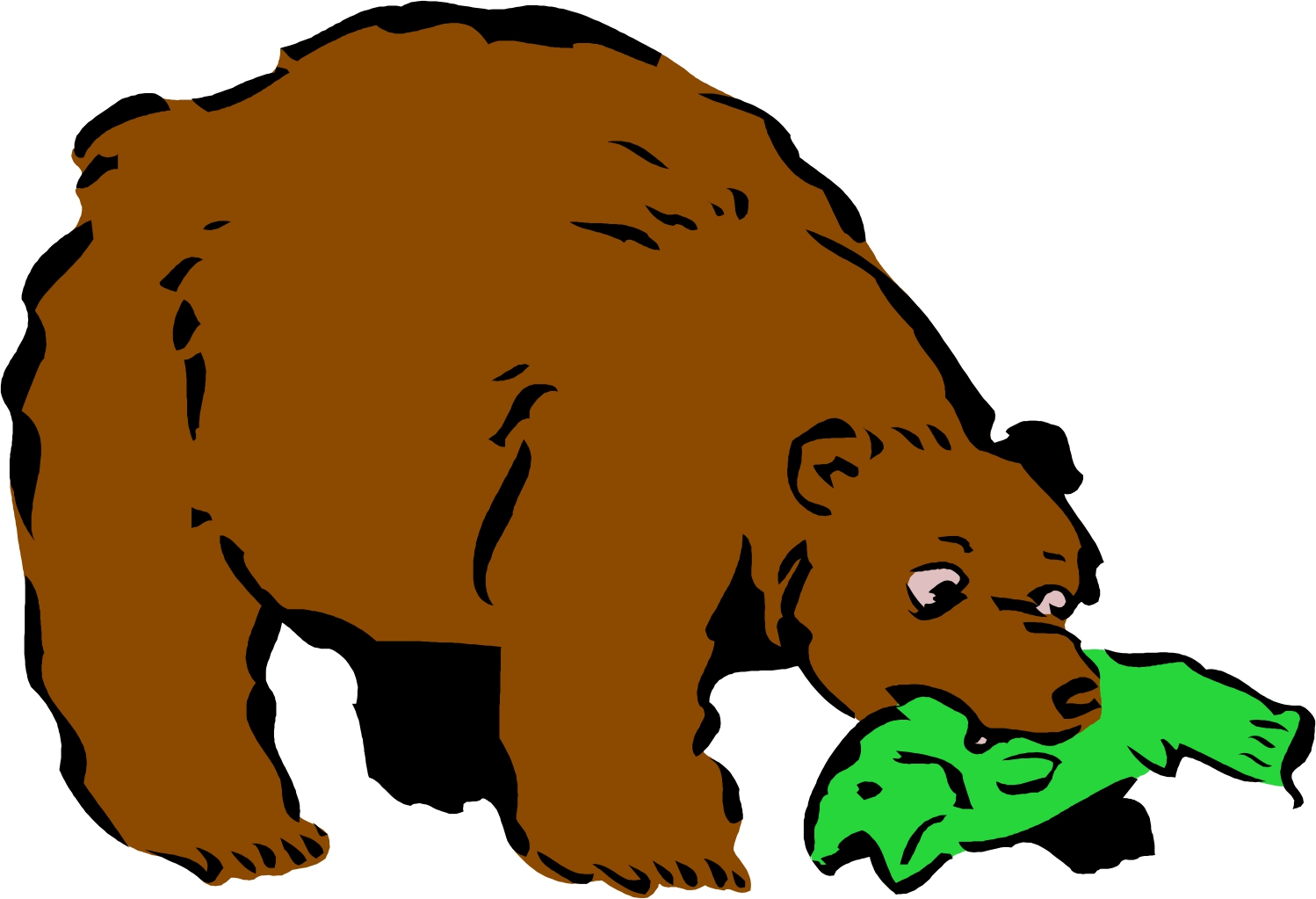 clipart bear eating
