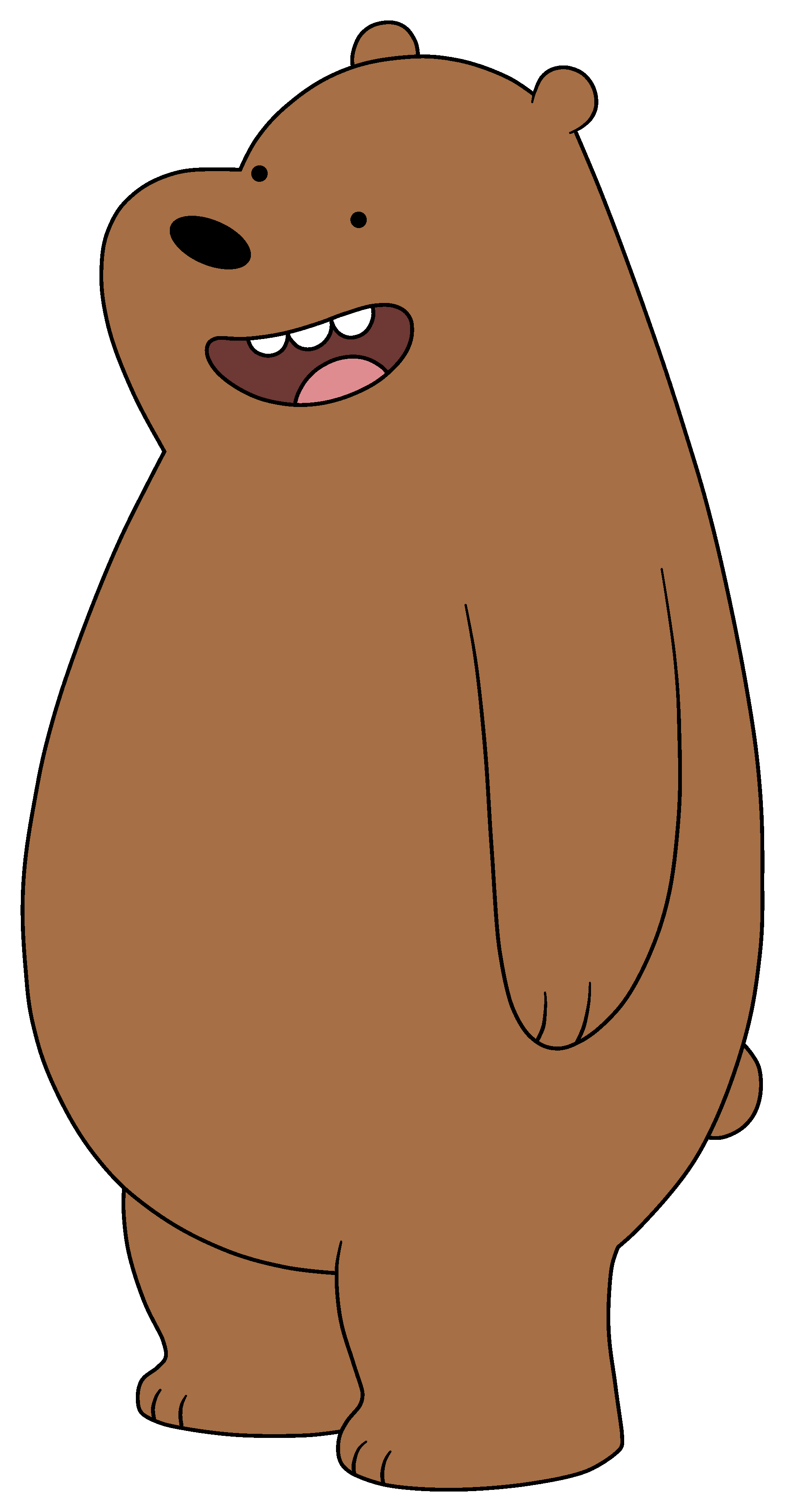 Walrus clipart brown. Image grizzly bear standing